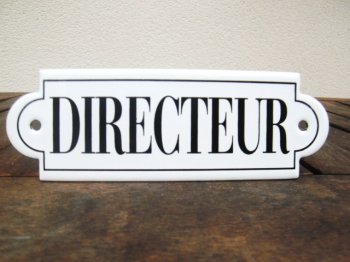 French enamel sign - Directeur